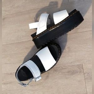 Doc Martens white platform sandals